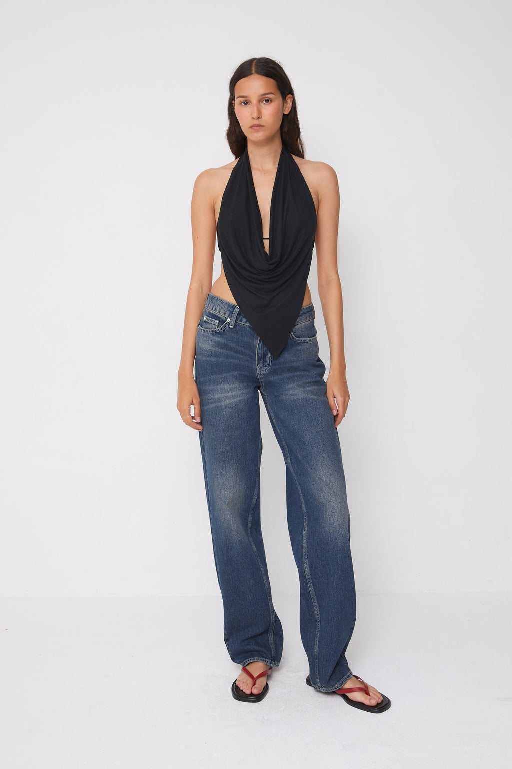 Blanche Halter Top, Onyx